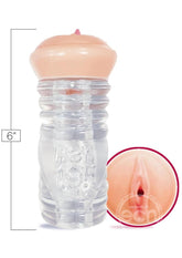 Hey 19!, ClearStroke Dual End Pussy Haley Spades - Clear/Vanilla